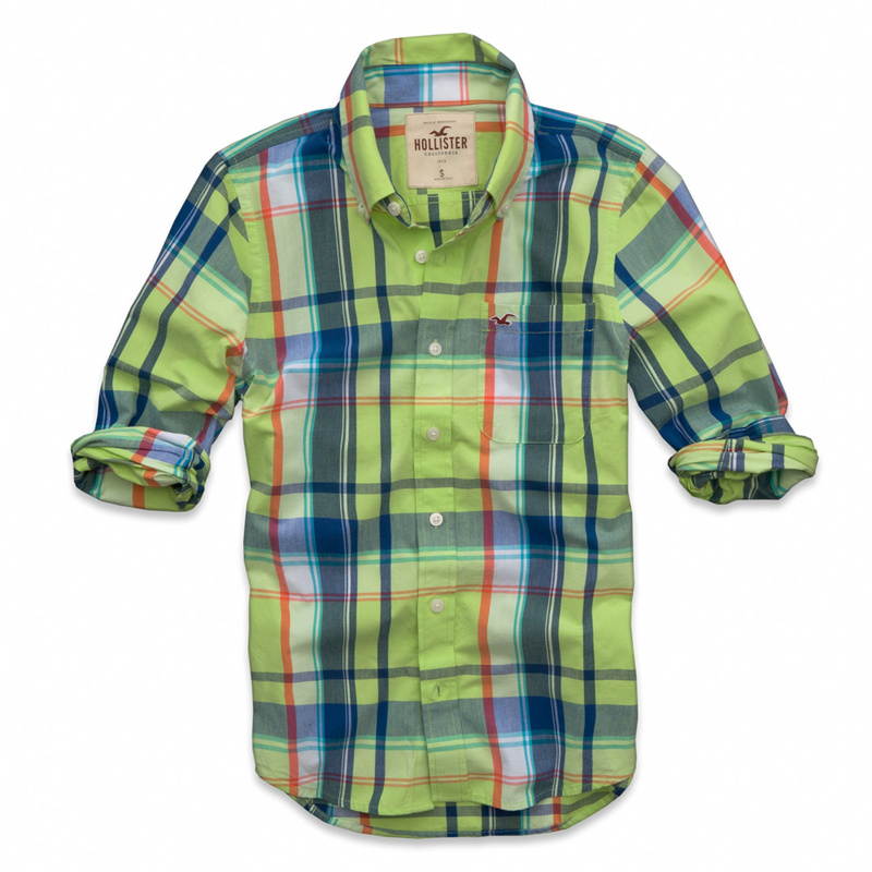 Hollister Hombres Pura Algodón Camisa HCO4531